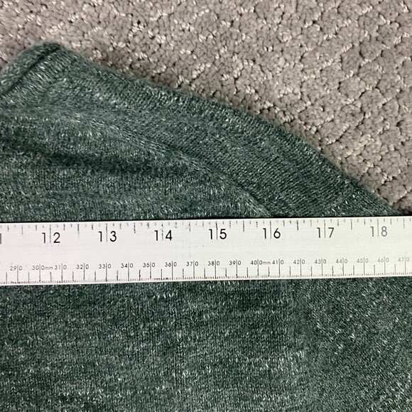 Outerknown Sweater Sweatshirt Large Fits like Small Green Heather Crew Roll Neck - Picture 10 of 12